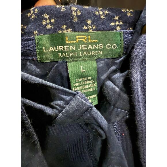 Ralph Lauren Women’s Hooded Long Sleeve Shirt – Navy Blue – Size Large - Picture 9 of 9